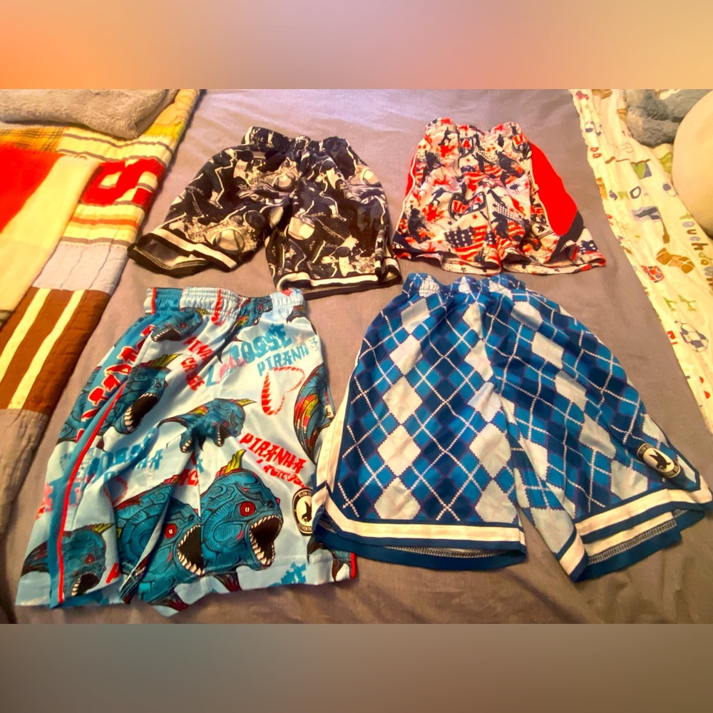Bundle of 4 flow society boys lacrosse shorts